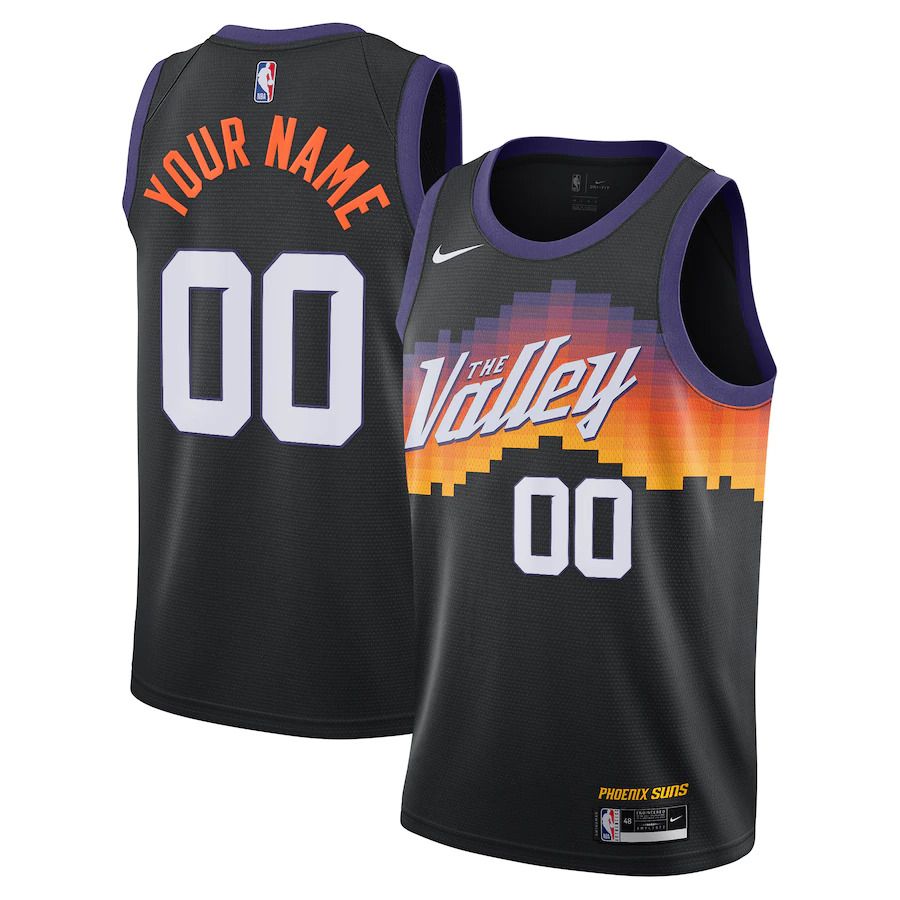 Men Phoenix Suns Nike Black City Edition Swingman Custom NBA Jersey->customized nba jersey->Custom Jersey